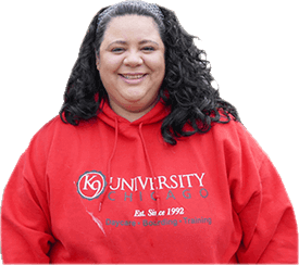 Ruby, the owner, invites you to contact the K9 University Chicago dog services team with your questions.